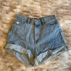 BDG Blue Jean Shorts High-Waisted Vintage Style